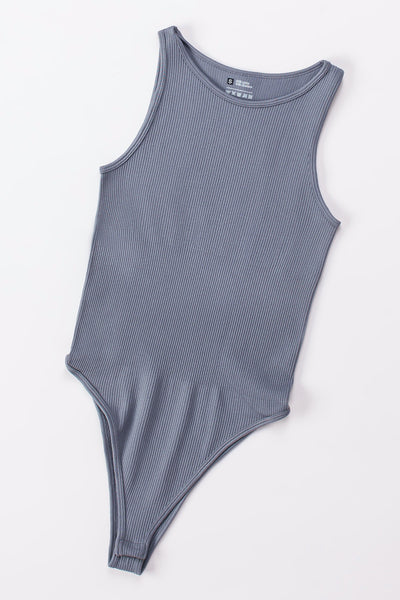 Gray Sleeveless Bodysuit