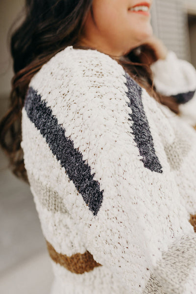 Striped Popcorn Sweater