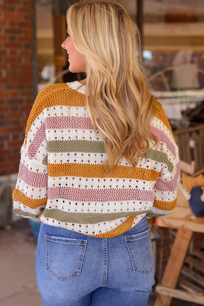 Striped Knitted Loose Sweater