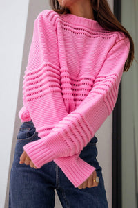 Pink Mock Neck Sweater