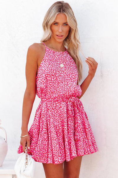 Pink Leopard Mini Dress