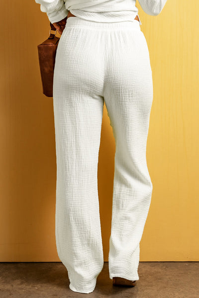 White Drawstring Pants