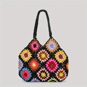 Crochet Shoulder Bag Black