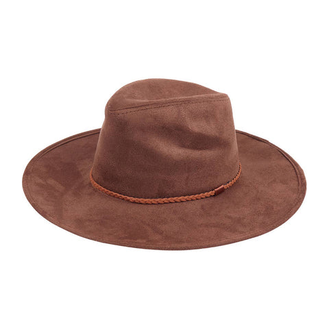 Brown Fedora Wide Brim Hat