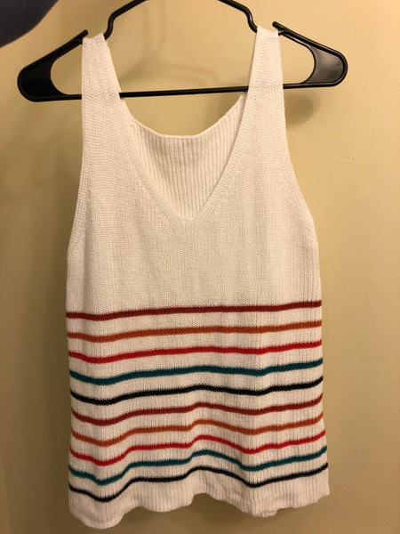 Striped Knit Tank Top
